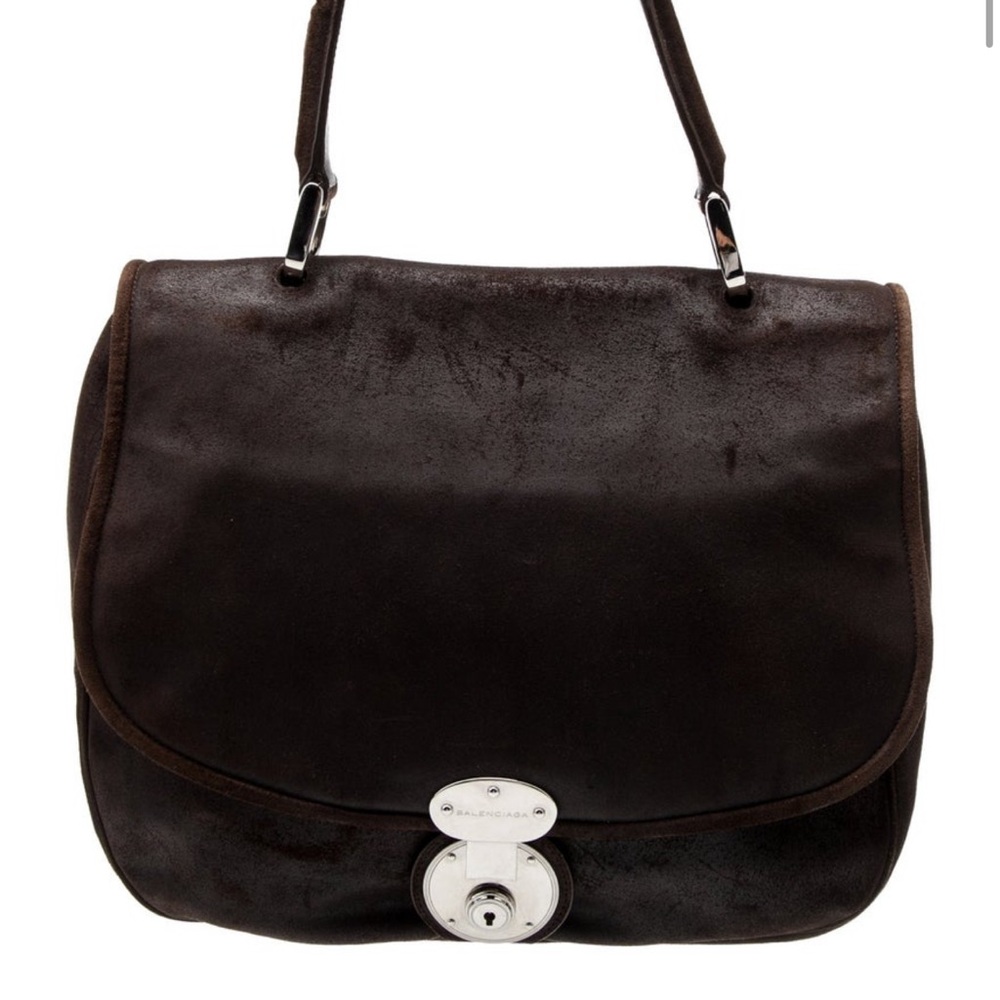 Authentic Balenciaga Suede Distressed Bag